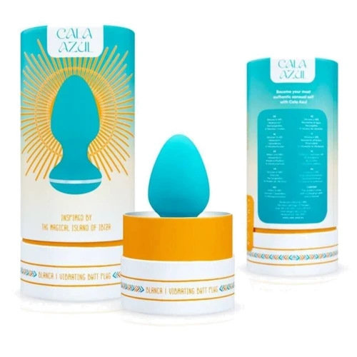 Анальная вибропробка Cala Azul - Blanca Vibrating anal plug фото 8