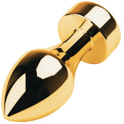 Анальна пробка із кристалом Metal By Toyfa Gold anal plug: Наявність вібрації  Нет