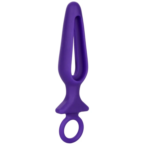 Анальна пробка Pipdream Silicone Groove Probe, 10,25х3,25 см, фіолетовий: Матеріал силікон