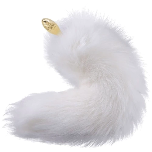Анальная пробка LOCKINK Sevanda White Fox-Tail Anal Pear-shape Plug: Особенности С хвостиком