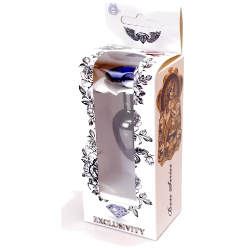 Анальная пробка BOSS of TOYS Boss Series - Jewellery Dark Silver PLUG Dark Blue S (BS6400032) фото 6