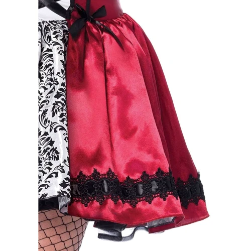 Костюм красной шапочки Leg Avenue Gothic Red Riding Hood 3X-4X: Декор Кружево, Шнуровка, Бант