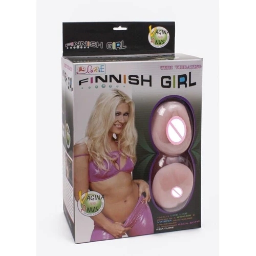 Надувная кукла Finish Girl с вставкой из киберкожи и вибростимуляцией, BM-00032