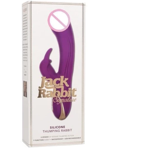 Вибратор кролик CalExotic Jack Rabbit Signature Silicone Thumping Rabbit: Длина, см 12.7