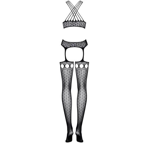 Бодістокінг Obsessive Bodystocking G313 black S/M/L: Матеріал Нейлон