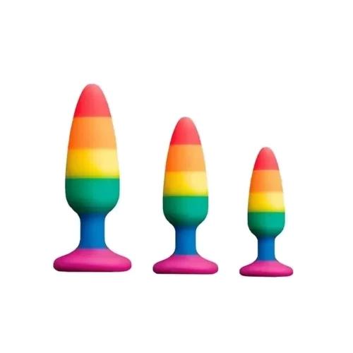 Анальная пробка Wooomy Hiperloo Silicone Rainbow Plug L: Наличие вибрации Нет
