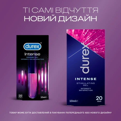 Інтимна гель-змазка Durex Intense Orgasmic 10 мл: Основа Водна