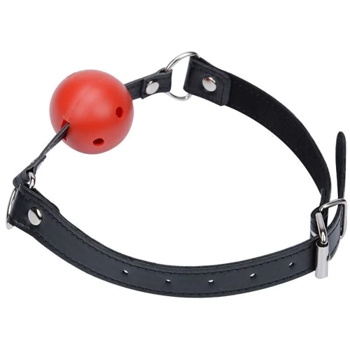 Кляп шар Classic plastic Black and Red, SKN-KK06