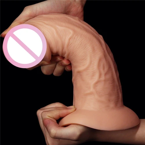 Фалоімітатор LoveToy Realistic Curved Dildo Flesh 9.5": Наявність вібрації  Нет