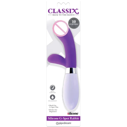 Классический силиконовый вибратор кролик Pipedream Classix Silicone G-Spot Rabbit , 9х3,3 см: Назначение Для точки ДЖИ