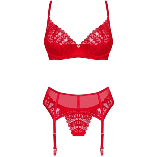 Комплект Obsessive Ingridia 3-pcs set XL/2XL: Материал Полиамид