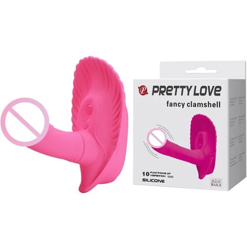 Вибробабочка с стимулятором клитора Pretty Love - fancy clamshell (BI-014368)