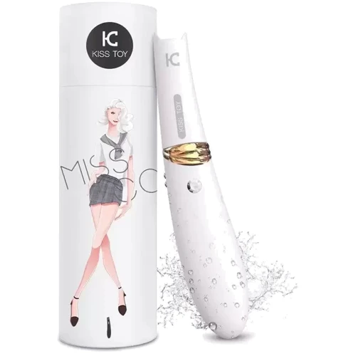 Вакуумный стимулятор с вибрацией KisToy Miss CC White фото 7