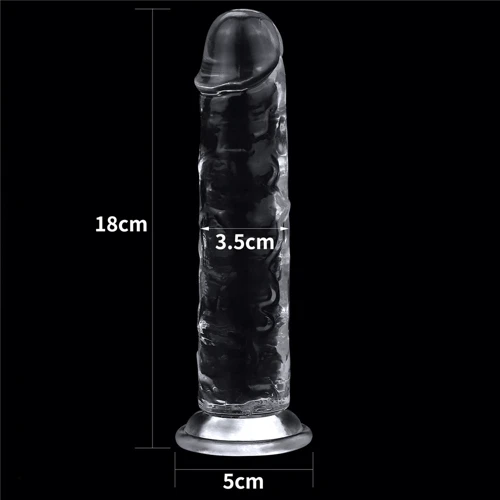 Фаллоимитатор LoveToy Flawless Clear Dildo 7": Длина проникновения, см 16.5