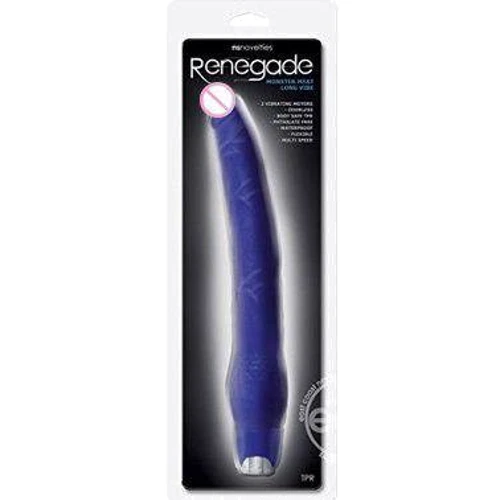 Анальный вибратор Monster Meat Long, 30.5x 4 см, синий