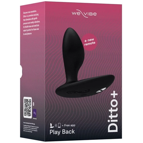 Анальная смарт-вибропробка We-Vibe Ditto+ Satin Black с пультом ДУ фото 7