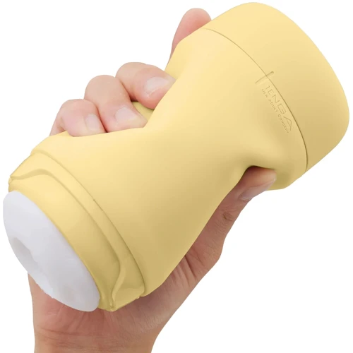 Мастурбатор Tenga Puffy Custard Yellow (ультрам'який матеріал, багаторазовий, наскрізний): Глубина, см 15