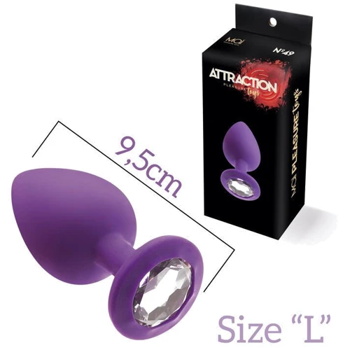 Анальная пробка с кристаллом MAI Attraction Toys №49 Purple L: Для кого Унисекс
