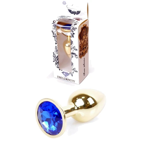 Анальная пробка BOSS of TOYS Boss Series - Jewellery Gold PLUG Dark Blue S (BS6400023)