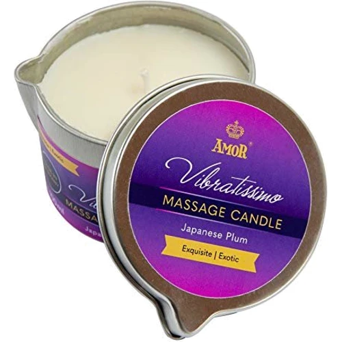 Масажна свічка Amor Vibratissimo Japanese Plum (японська слива), 50 мл