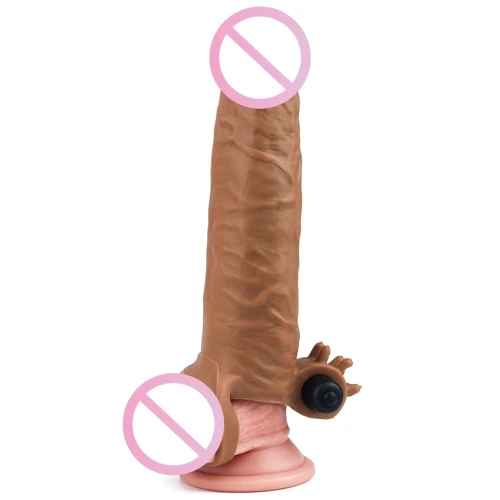 Насадка на член LoveToy Pleasure X-Tender Vibrating Penis Sleeve Add 2" Brown: Материал TPE (термопластичный эластомер)