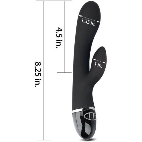 Вибратор LoveToy O-Sensual Duo Climax Black: Диаметр, см 3.4