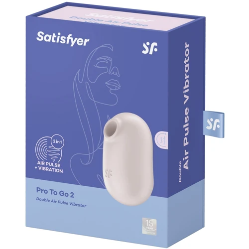 Вакуумный стимулятор Satisfyer Pro To Go 2 Beige: Тип управления Кнопочное