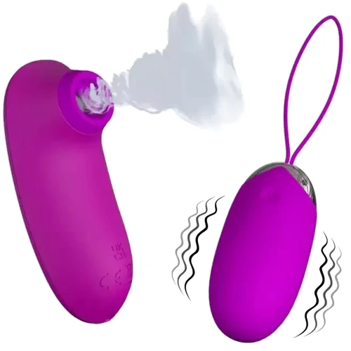Комплект из виброяйца и вакуумного стимулятора Pretty Love ORTHUS Multifunctional 2 in 1, BI-014901W: Тип и форма Виброяйцо, Вибромассажер