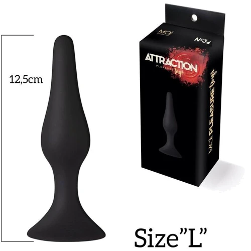 Анальная пробка на присоске MAI Attraction Toys №34 Black: Тип Анальные пробки
