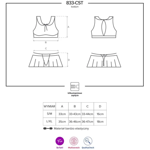 Костюм студентки Obsessive 833-CST-2 student costume, L/XL (UA72515): Тип Студентки