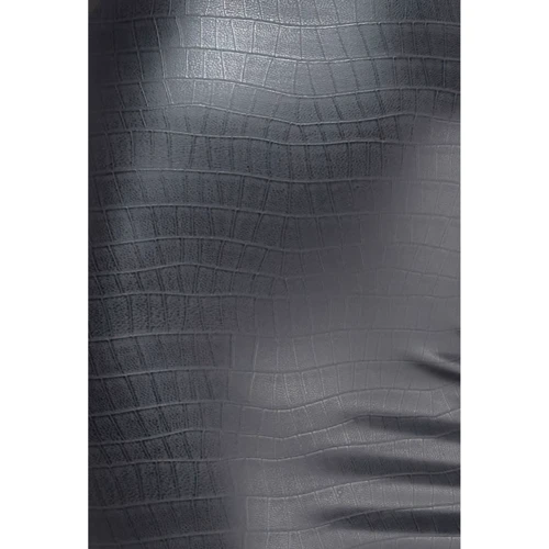 Трусики Noir Handmade P012 Wild crocodile wetlook thong with double opening Вlack, 3XL: Візерунок Однотонный