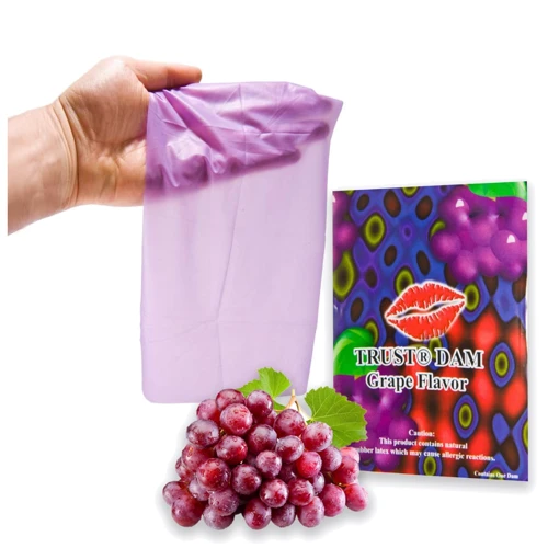 Латексная салфетка Trust Latex Dental Dams Grape 1 шт: Текстура Гладкие