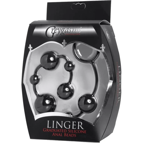 Анальная цепочка Greygasms Linger Silicone Anal Beads (черный): Тип Анальные цепочки, бусы