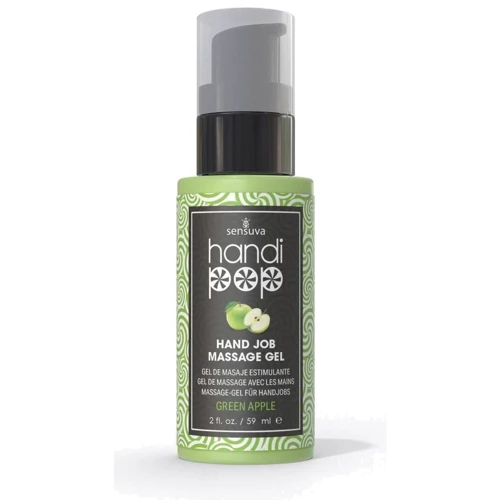 Смачний гель для мануальних та оральних ласок Sensuva - Handipop Green Apple (59 мл)