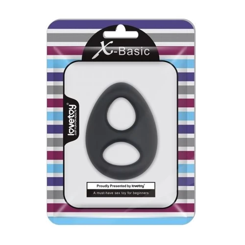 Двойное эрекционное кольцо LoveToy X-Basic, Black: Производитель LOVETOY
