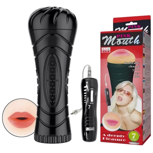 Мастурбатор в колбе LYBAILE Pink Mouth Vibrating (BM-00900T27Z-2)