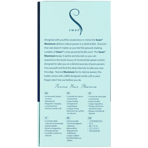 Вибропуля Swan Maximum + Comfy Cuff Blue: Диаметр, см 2