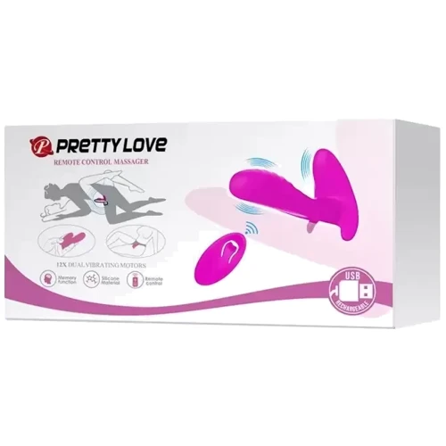 Вибробабочка с стимулятором клитора PRETTY LOVE - Remote Control Massager, BI-014850W фото 7