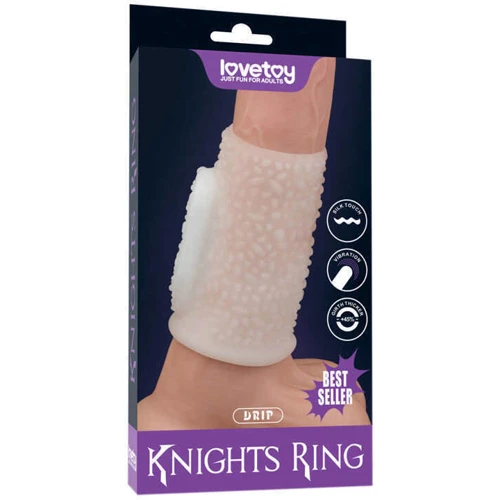 Насадка на член LoveToy Vibrating Drip Knights Ring White: Материал TPE (термопластичный эластомер)