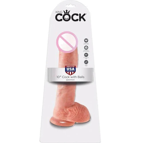 Фаллоимитатор Cock 10 Inch With Balls, 25.4х5.1 см