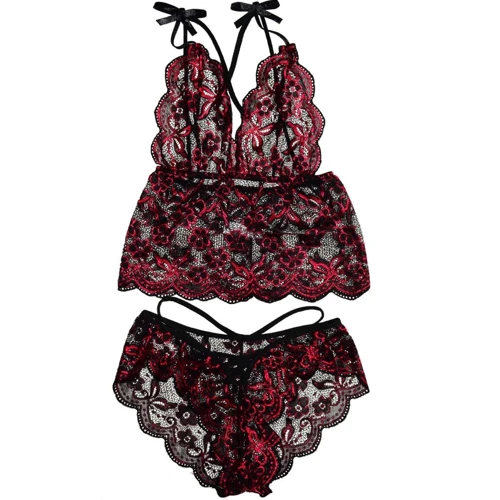 Эротический комплект NDS 1187-2 Black/Red L/XL (23766): Материал Полиамид