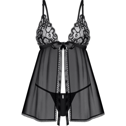 Пеньюар и трусики Obsessive Blomentis babydoll & thong M/L: Применение На тело