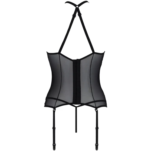 Корсет с пажами Passion SATARA CORSET Вlack S/M (стринги в наборе): Применение На тело