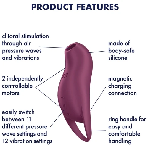 Вакуумний кліторальний стимулятор із вібрацією Satisfyer Pocket Pro 1 Purple: Для кого Для жінок