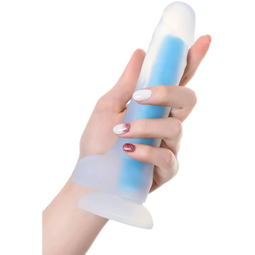 Фалоімітатор Toyfa Beyond Matt Glow Blue (світиться у темряві): Довжина проникнення, см 13