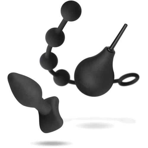 Набор новичка для анальной стимуляции Nexus ANAL BEGINNER KIT, спринцовка, анальные бусы и пробка: Тип Анальные пробки