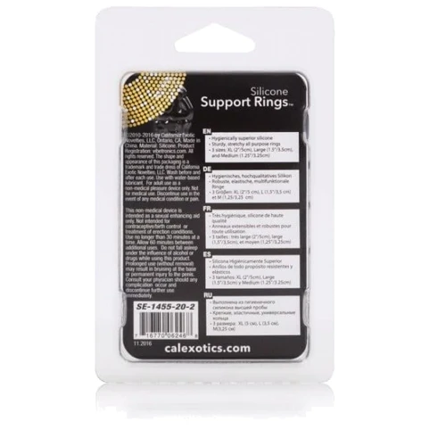 Эрекционные кольца California Exotic Novelties Silicone Support Rings (черный): Производитель California Exotic Novelties