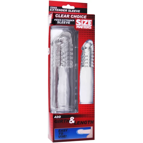 Насадка на пеніс Size Matters Clear Choice Penis Extension Sleeve Clear: Призначення Для увеличения