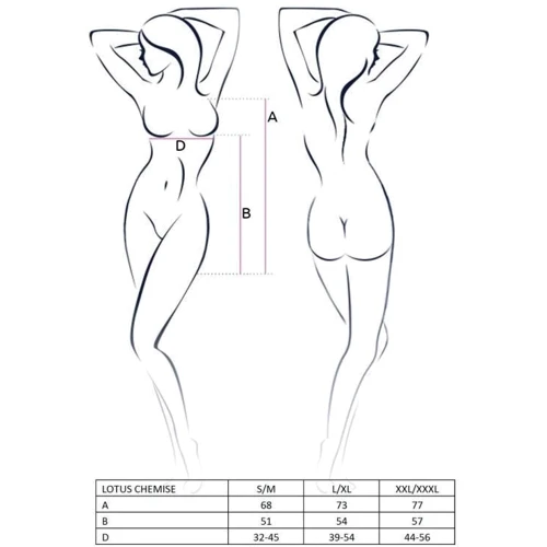 Сексуальный пеньюар Passion LOTUS CHEMISE cream XXL/XXXL: Для кого Для полных