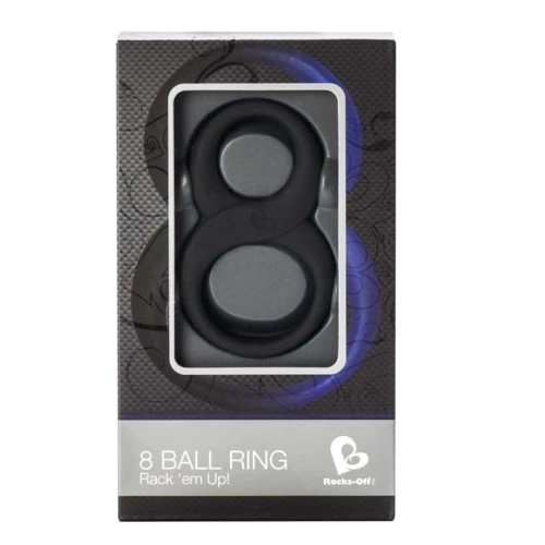 Эрекционное кольцо Rocks Off 8 Ball Black: Цвет черный